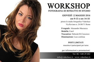 Workshop fotografia di ritratto 12 maggio 2016 Videoluce